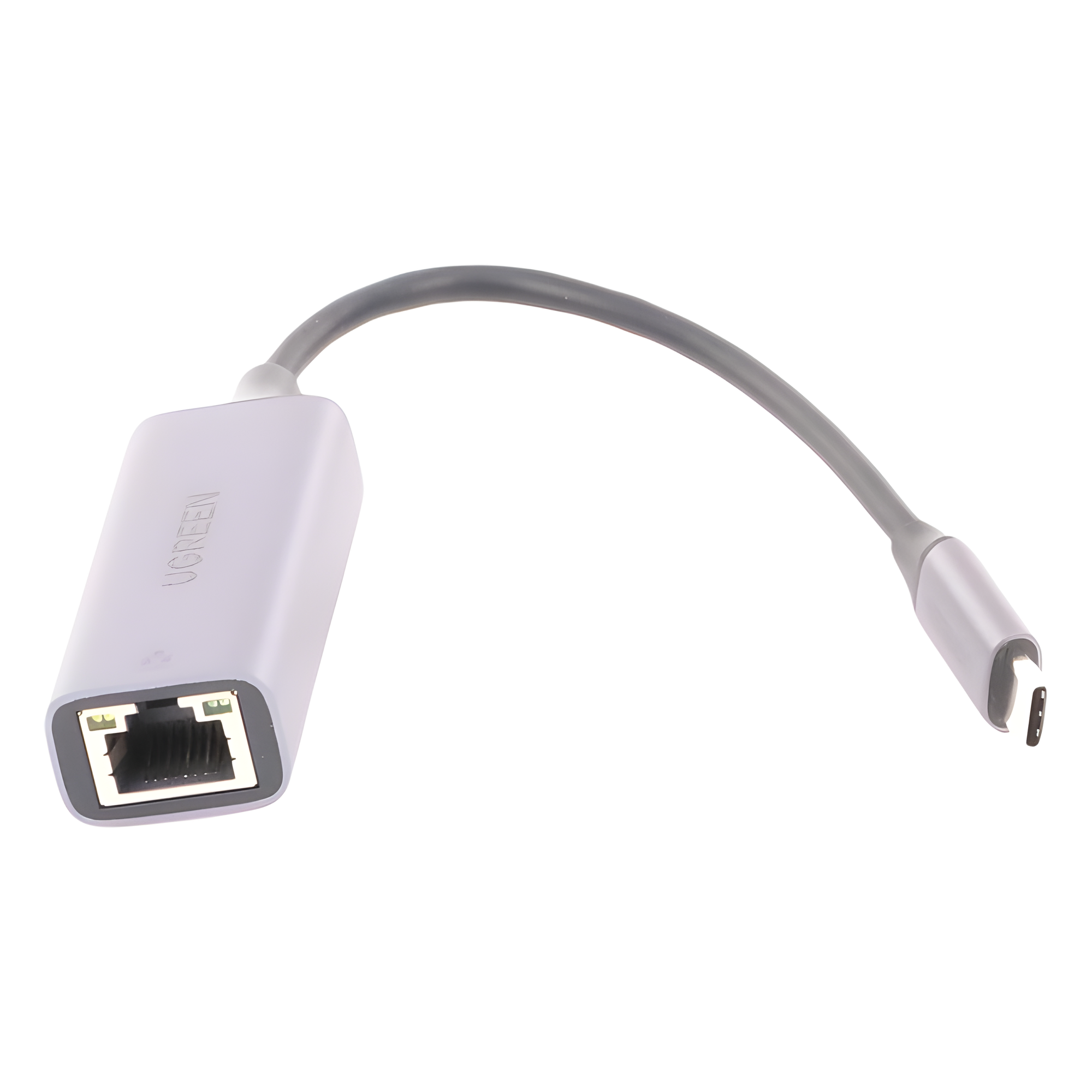 Adaptador de Red USB-C 3.1 (5 Gbps) a RJ45 | Thunderbolt 3 | Admite 10/100/1000 Mbps | Chip Inteligente | Amplia Compatibilidad | Caja de Aluminio | Longitud del cable 10 cm.
