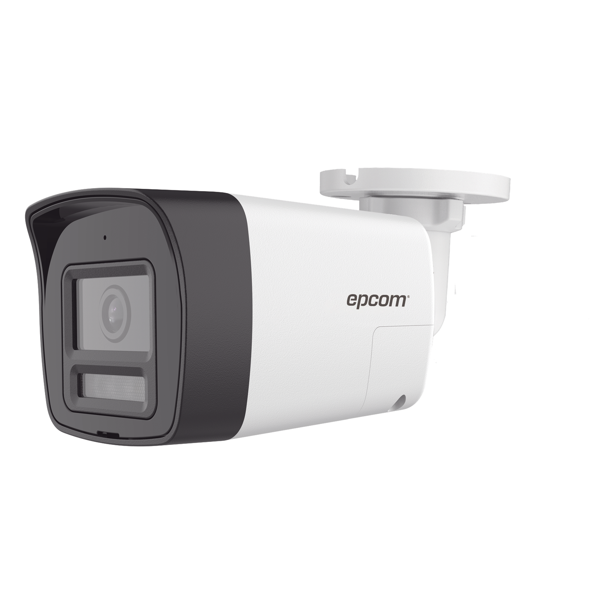 [Audio Bidireccional + Dual Light + ColorVu] Bala TURBOHD 4K (8 Megapixel) / Lente 2.8 mm / 30 mts IR EXIR + 20 mts Luz Blanca / Micrófono y Bocina Integrado / Exterior IP67 / Metal / dWDR — EPCOM PROFESSIONAL · SKU B4K-TURBO-EX