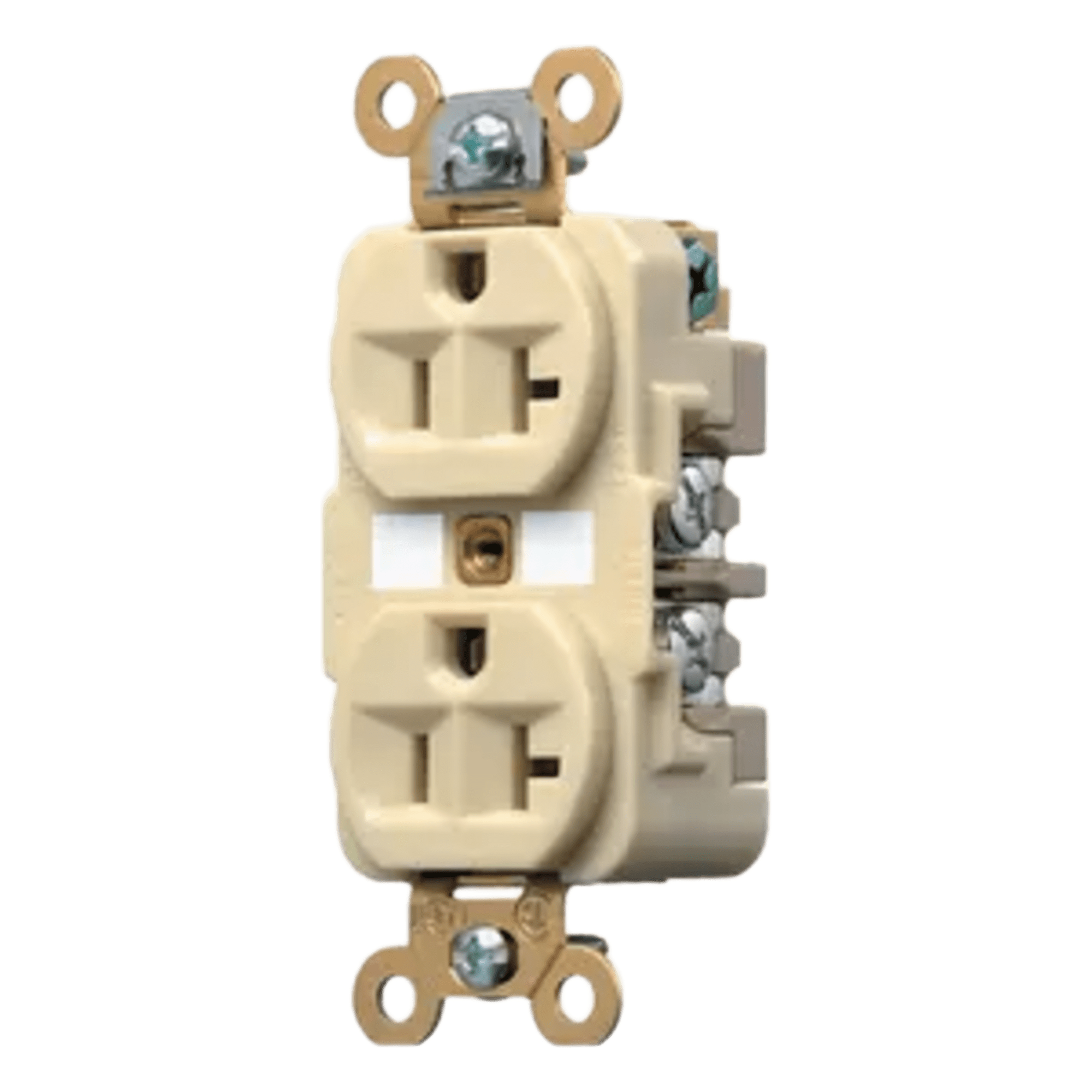 Contacto Dúplex 20 A 125 V / 2 Polos 3 Hilos / Color Marfil /Nema 5-20R /Grado Industrial. — HUBBELL · SKU HUB-HBL5362I