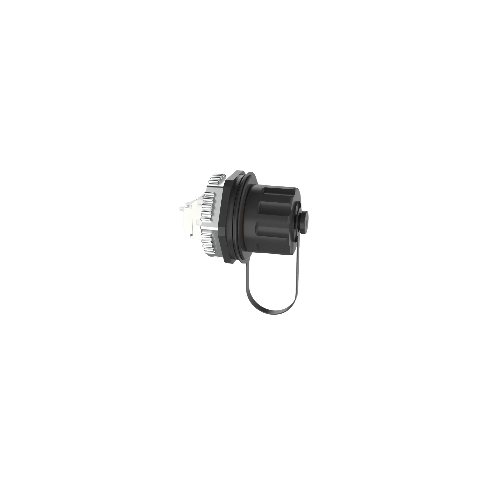 Conector Jack RJ45 de Uso Industrial Estilo TG, Categoría 6A, Con Tapa Protectora, Protección IP67