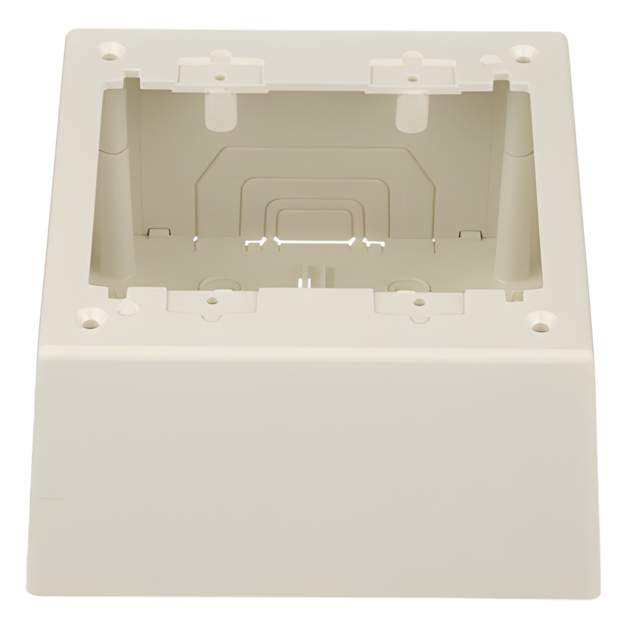 Caja de Pared Superficial Doble / PVC Autoextinguible / 5.19 x 5.19 x 2.75 in (131.9 x 131.9 x 69.8 mm) / Blanco Mate — PANDUIT · SKU JBP2DIW