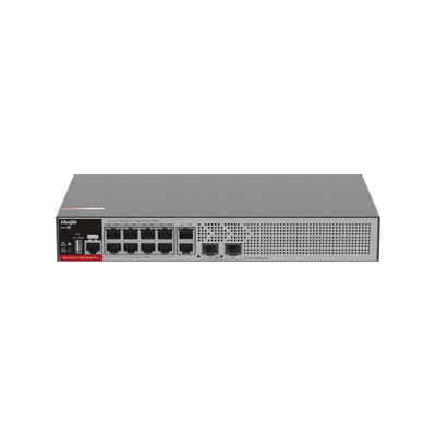 Switch PoE+ Empresarial 125 Watts, Administrable L2+, 8 Puertos PoE Gigabit , 2 Puertos Uplink Gigabit y 2 Puertos Uplink SFP 2.5G