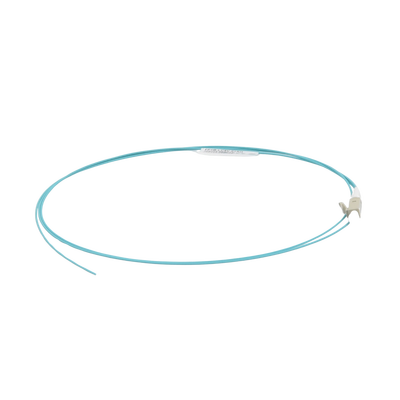 Pigtail de Fibra Óptica LC Simplex, Multimodo OM4 XGLO 50/125, OFNR, Color Aqua, 1 Metro (3.28 Pies)