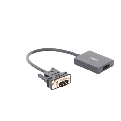 VGA Macho / Salida: HDMI Hembra / Resolución de 1080P@60Hz / Puerto Estéreo de 3.5 mm / Plug and Play, Sin Controlador / Longitud del Cable 15 cm (5.91 Pulgadas). / Incluye Cable de Alimentación USB / Incluye Cable de Audio de 3.5mm.