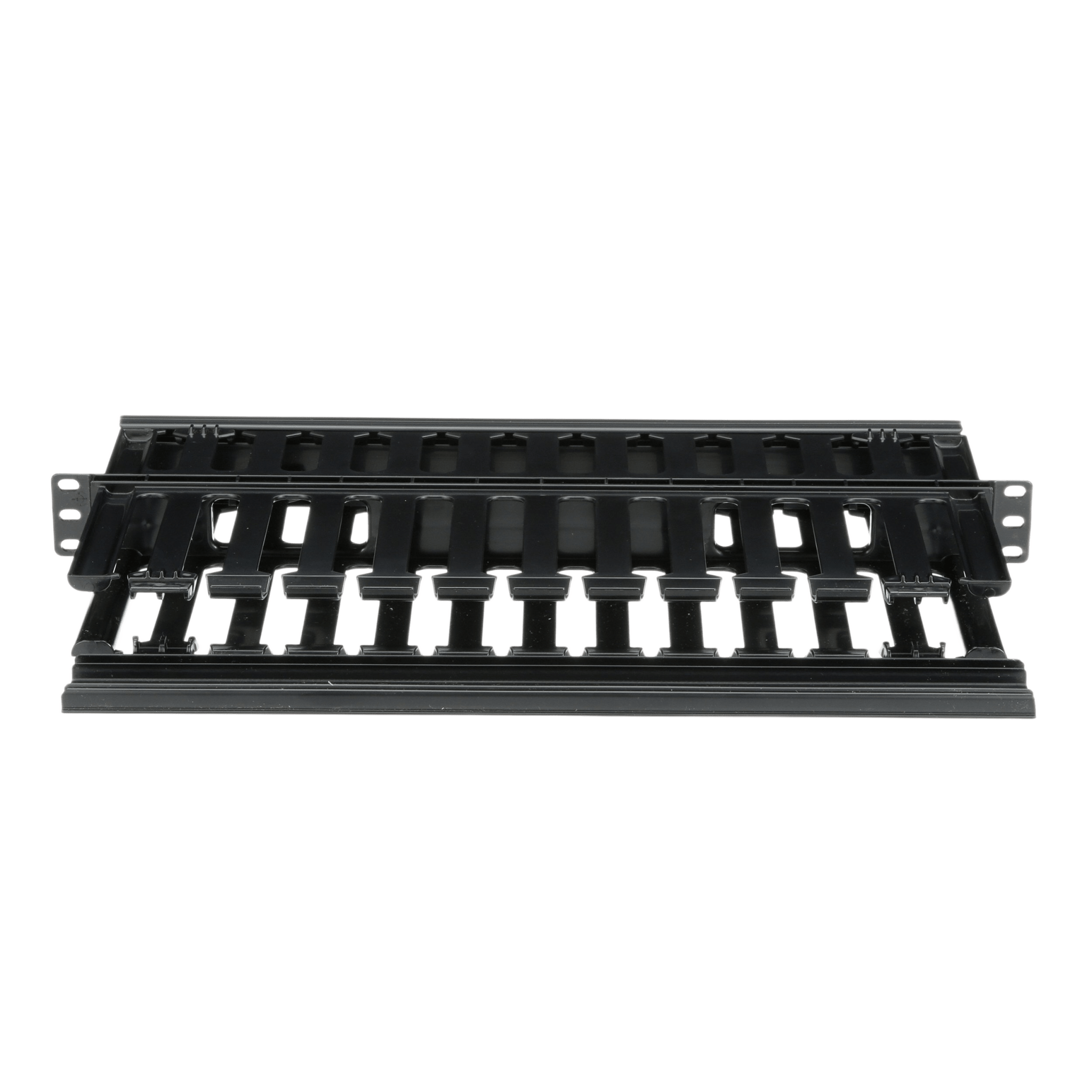 Organizador de Cables Horizontal PatchLink, Doble (Frontal y Posterior), Para Rack de 19in, 1UR