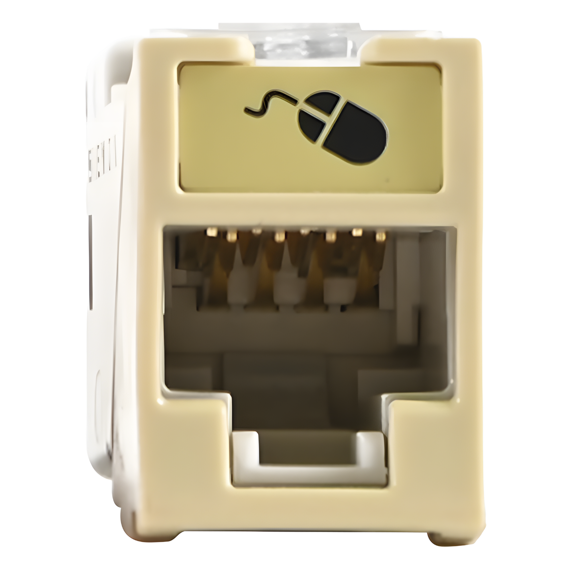 Jack Ultramax Cat6A, UTP, Montaje Híbrido en Placa de Pared (Plano y Angulado), Color Marfil, Punch Down — SIEMON · SKU U6A-H20NS