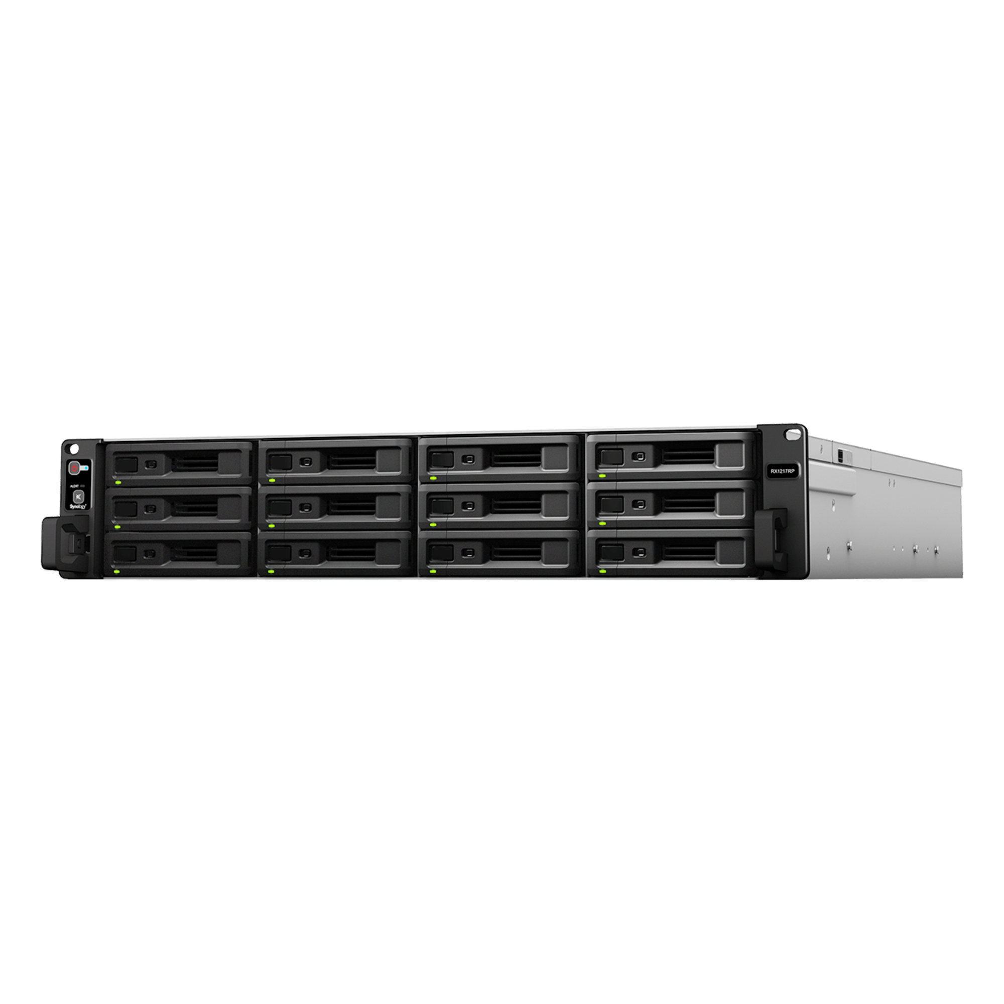 Unidad de Expansión Synology RX1217/RX1217RP | 12 Bahías de Disco | Compatible con RackStation 2U | Expansión de Volumen en Línea | Fuentes de Alimentación Redundantes (RX1217RP) | Administración DSM. — SYNOLOGY · SKU RX-1217RP
