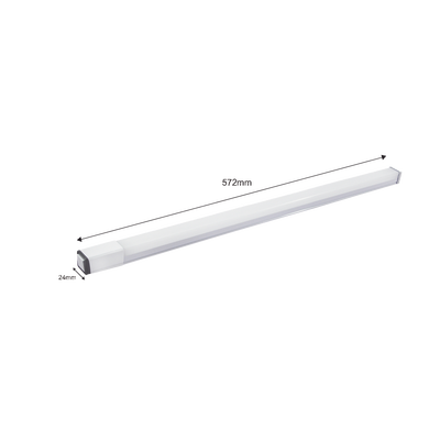 Luminario LED Tipo Regleta / 572 x 24 x 24 mm / 127 Vca / Luz Blanca 6 500 K / 900 lm / 9W