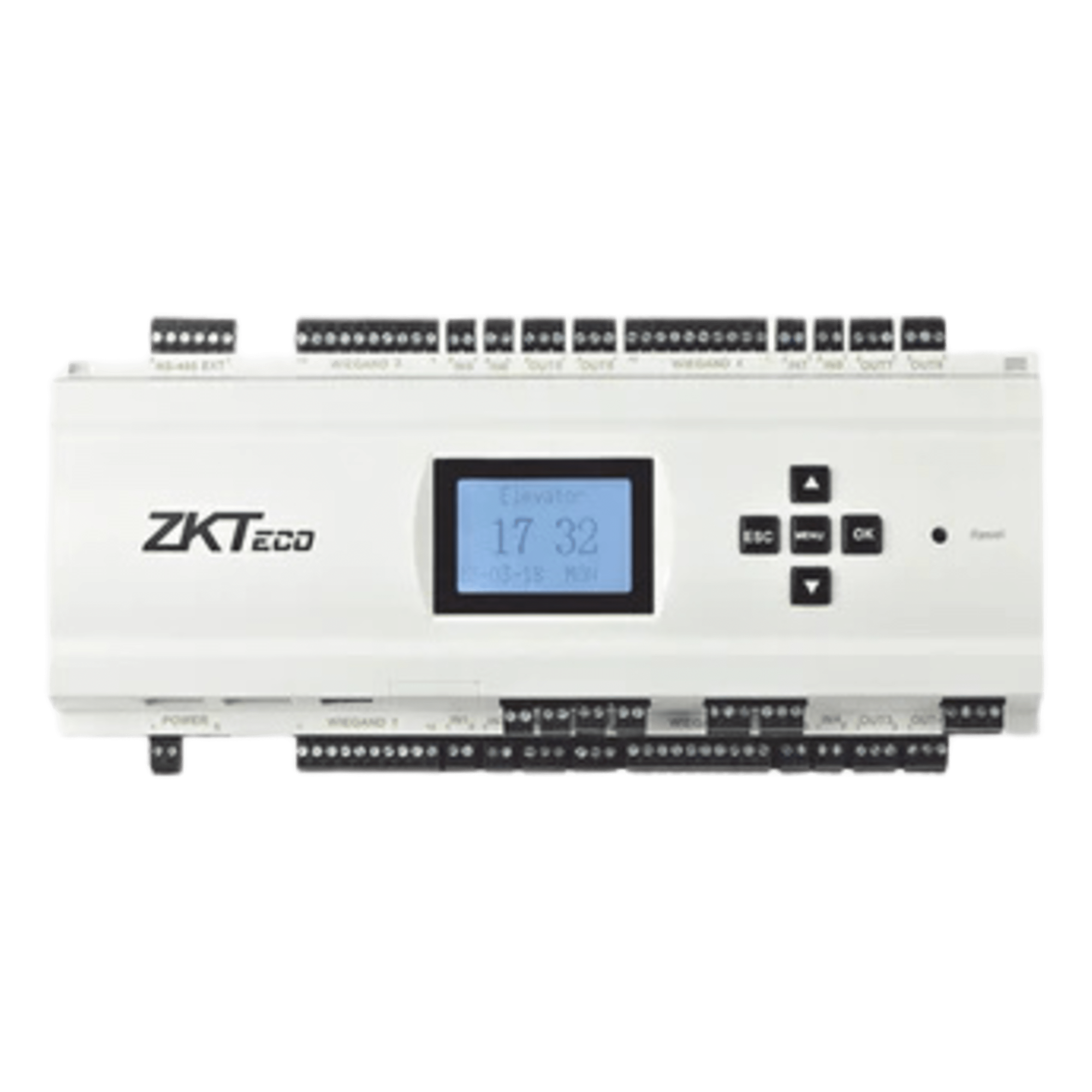 Controlador de Elevadores IP / 10 Pisos Expandible a 58 / 3,000 Huellas 30,000 Tarjetas / TCP/IP RS485 — ZKTECO · SKU EC10B