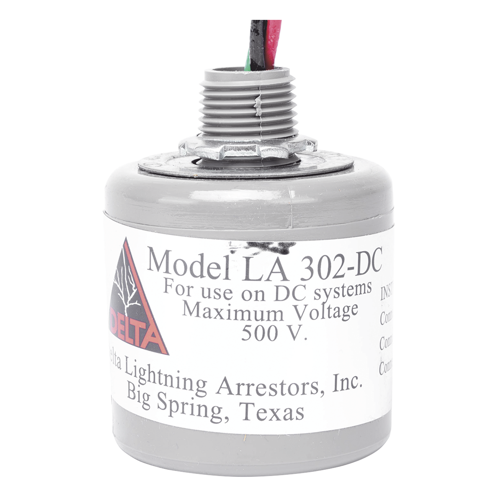 Protector de Descargas Atmosféricas, Diseñado Para Sistemas Fotovoltaicos, Uso en Corriente Directa, 0-500 Vcc — DELTA · SKU LA302DC