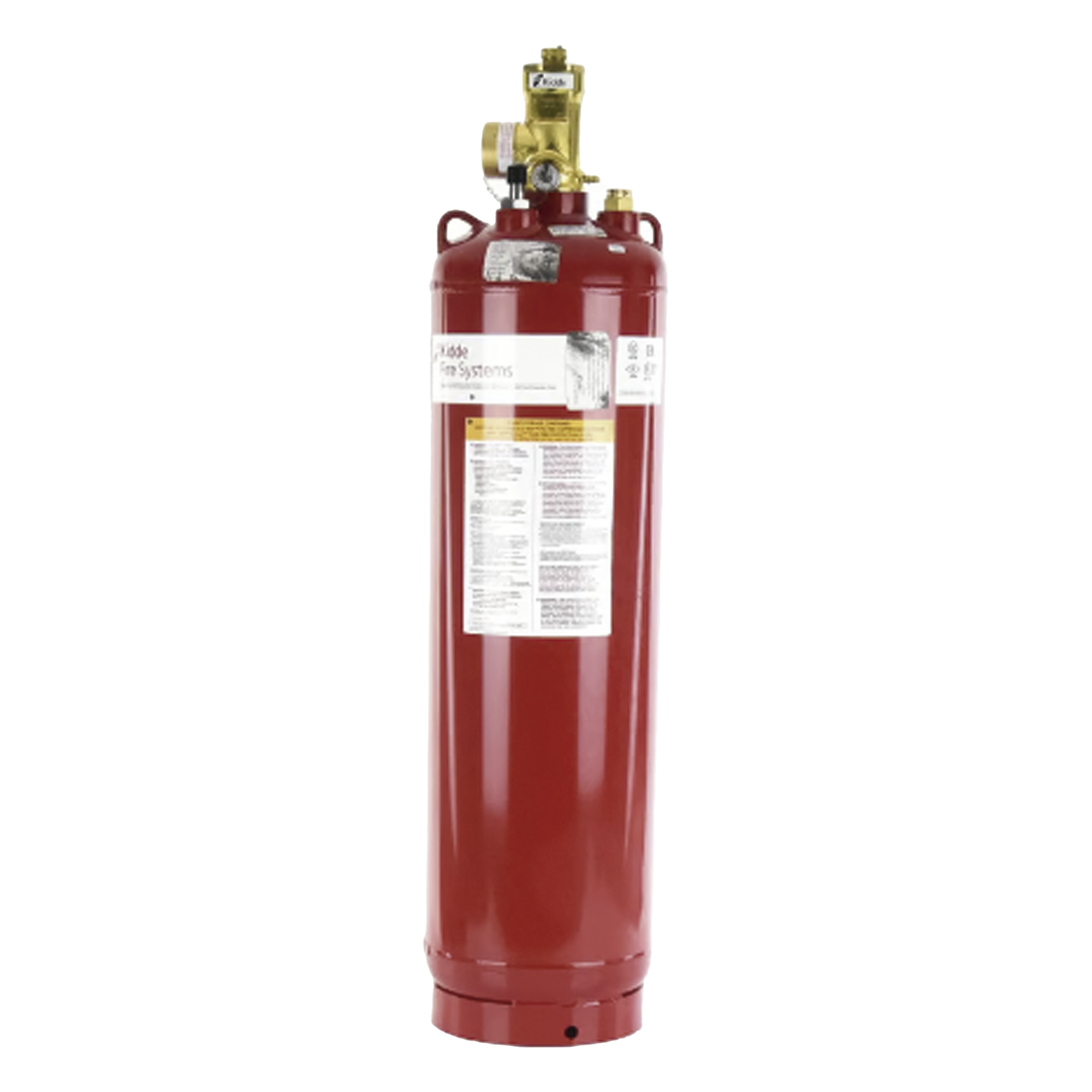 Cilindro con válvula e indicador de nivel de líquido, capacidad de 200 lb (90.7 kg), para sistemas de agente limpio ECS-500 y ECS-500 Marine — KIDDE · SKU 45-550201-001