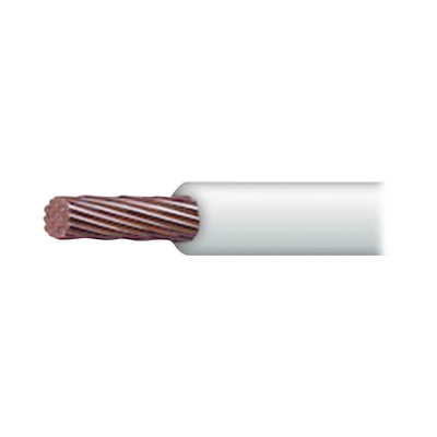Cable Eléctrico 18 AWG Color Blanco, Conductor de Cobre Suave. Aislamiento de PVC, Auto-Extinguible. Bobina de 100 Metros (328.08 Pies)