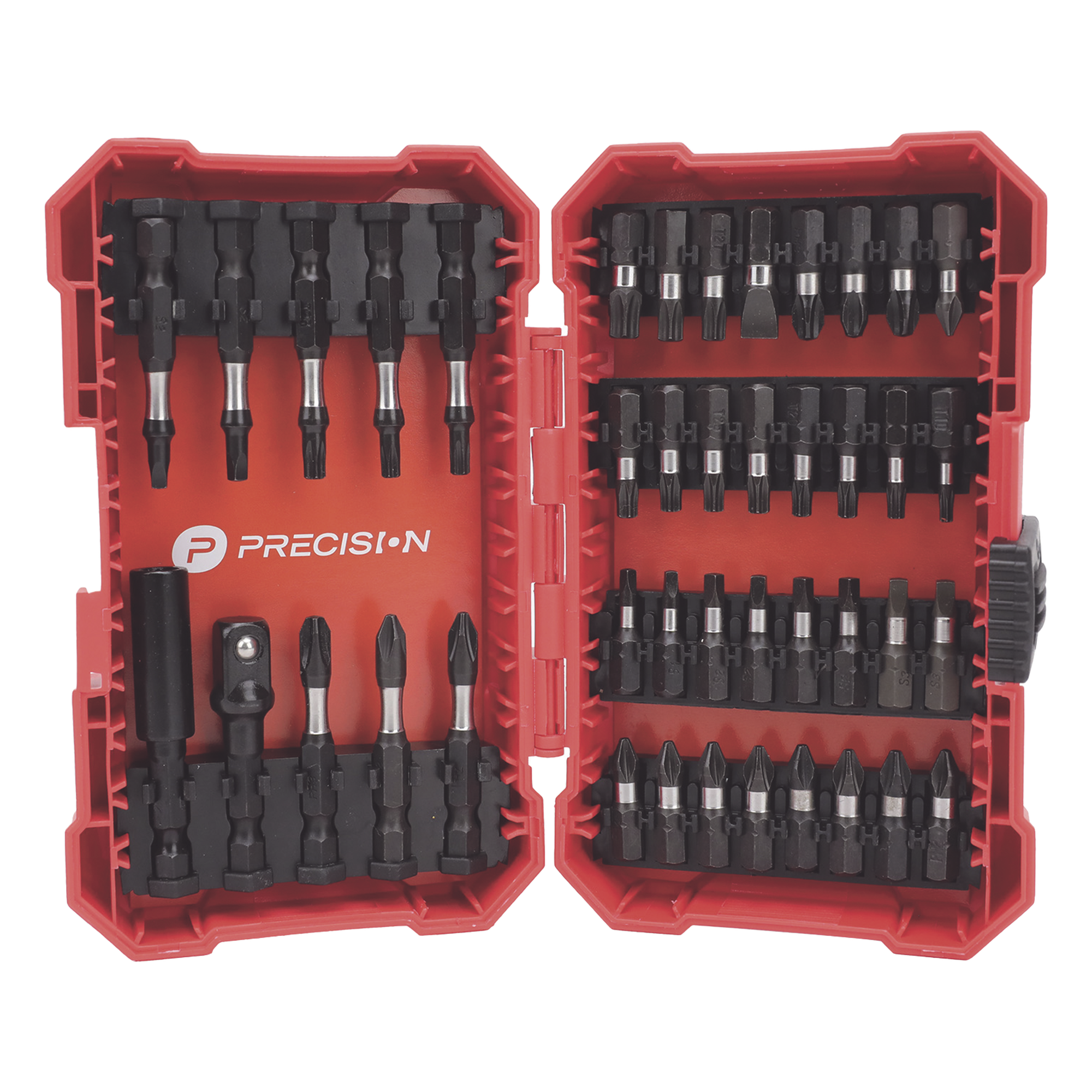 Juego de 42 Puntas para Taladro + Estuche (Entrada Hex. 1/4") — PRECISION · SKU PST-C010-01