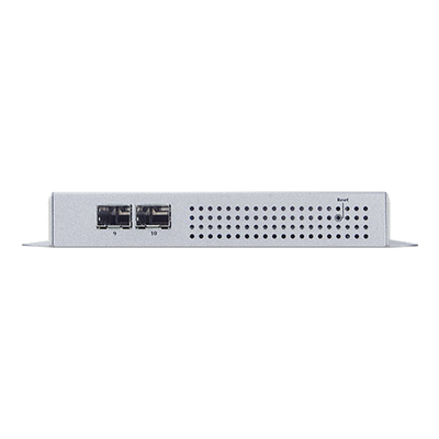 Switch Industrial PoE Administrable de Pared Capa 2, 8 Puertos Gigabit PoE 802.3at y 2 Puertos 100/1000X SFP