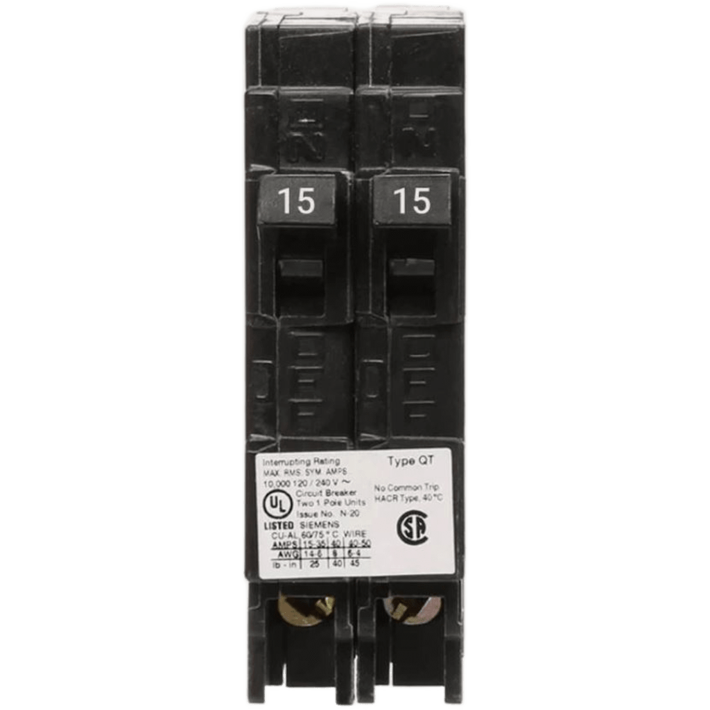Interruptor Automático Duplex / 2 Polos / 20-20 A / 120 VCA / 10 kA / Enchufable
