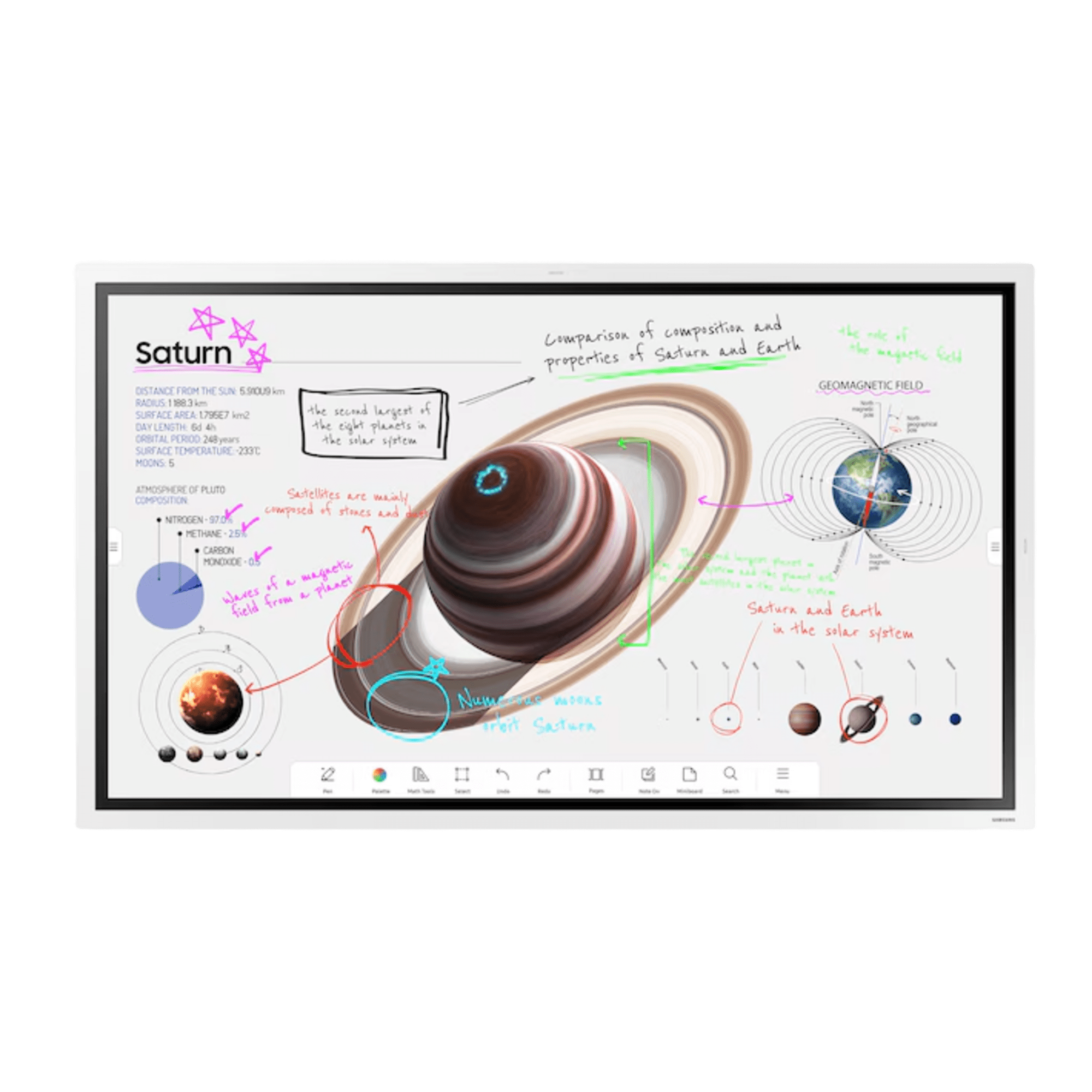 Pizarra Interactiva Digital / 55" 4K UHD (3840x2160) / Touch IR 20 Puntos / Whiteboard 4 Usuarios Simultáneos / Tizen 9.0 / WiFi / VESA 400x400 — SAMSUNG ELECTRONICS · SKU WM55FX