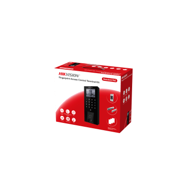 Kit Terminal Control Acceso Biométrico DS-KAS807 / Huella Digital / 2.4" LCD / 5000 Huellas + 5000 Tarjetas / IP65 / Wi-Fi + PoE / Cerradura Magnética 272 kg / Botón Touchless — HIKVISION · SKU DS-KAS807