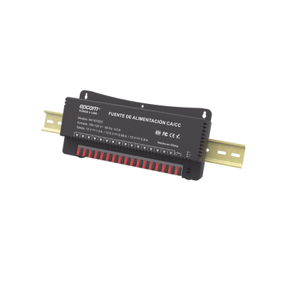 Fuente de Poder / Para 16 Cámaras / Ajustables a 12 o 13.5 o 15 Vcc / 16 Amperes / Instalación en Pared. — EPCOM POWERLINE · SKU NV-1615.DC
