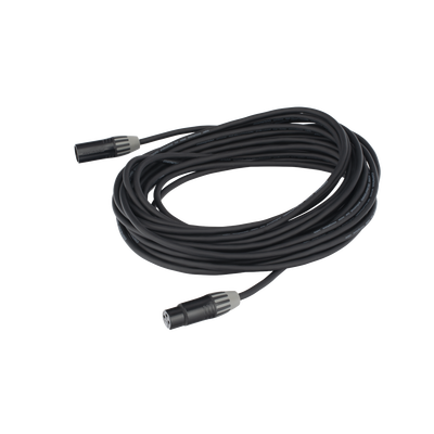 Cable XLR | 3 polos | Conector Hembra-Macho | Serie M | Carcasa Negra | Contactos Dorados | Ideal para Microfonía | Longitud 10m