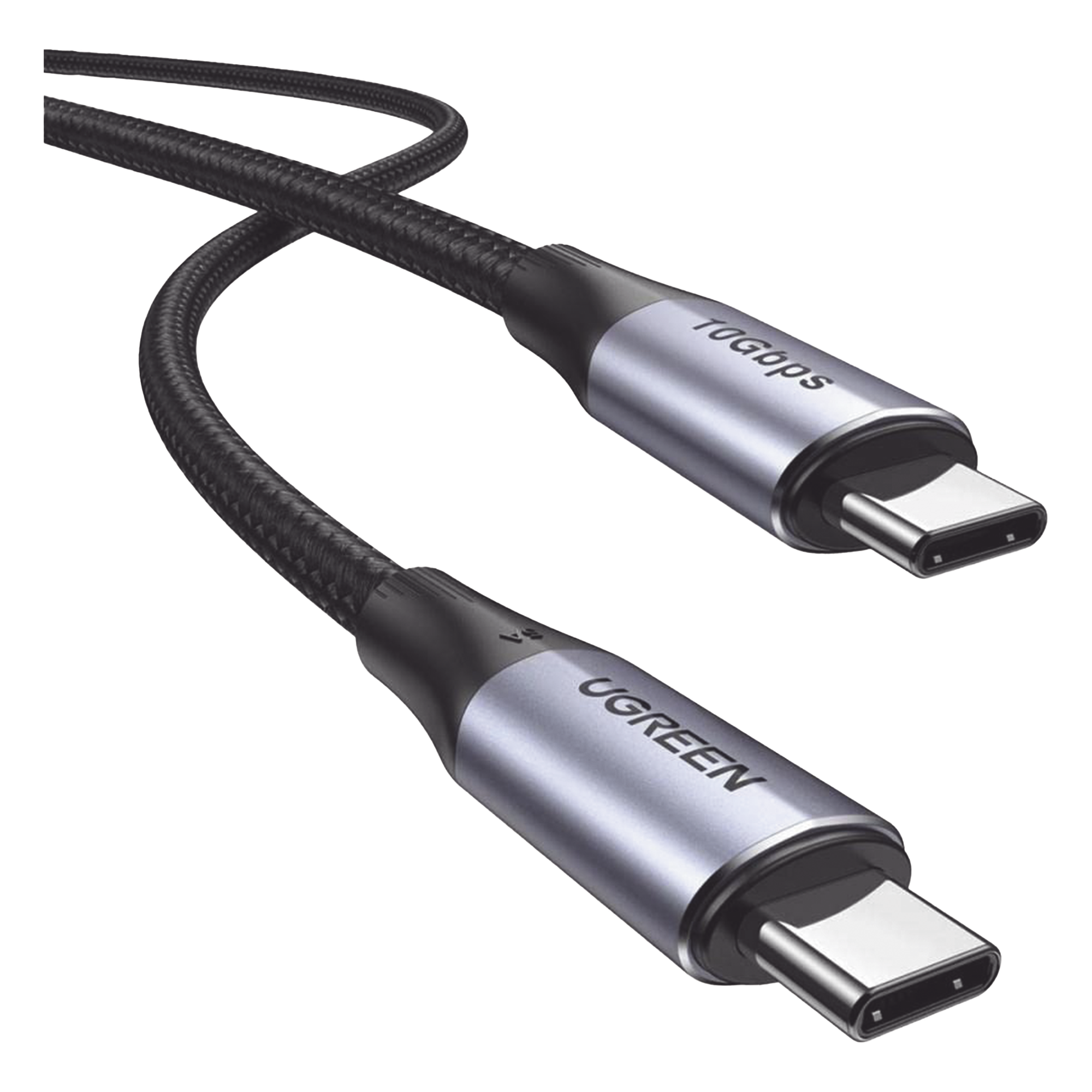 Cable USB-C a USB-C 3.2 Thunderbolt | 1 Metro | 240W | 10 Gbps | 480 Mbps | Soporta Video 4K@60Hz| Chip E-Market Inteligente | Carcasa de Aluminio | Nylon Trenzado | Blindaje de 4 capas. — UGREEN · SKU 80150