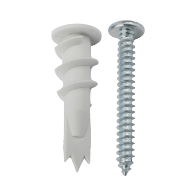 Kit de 10 taquetes autoperforables y 10 tornillos 10mm x 1 1/2" (1301-05002)