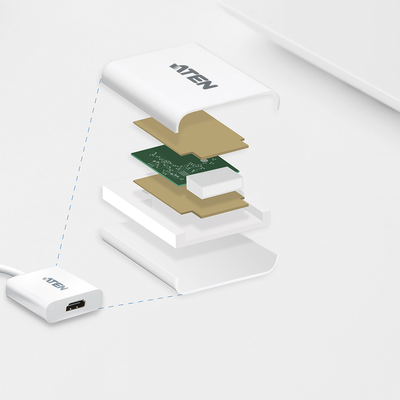 Adaptador de Entrada DisplayPort- Salida HDMI | 1080p | Compatible con audio |