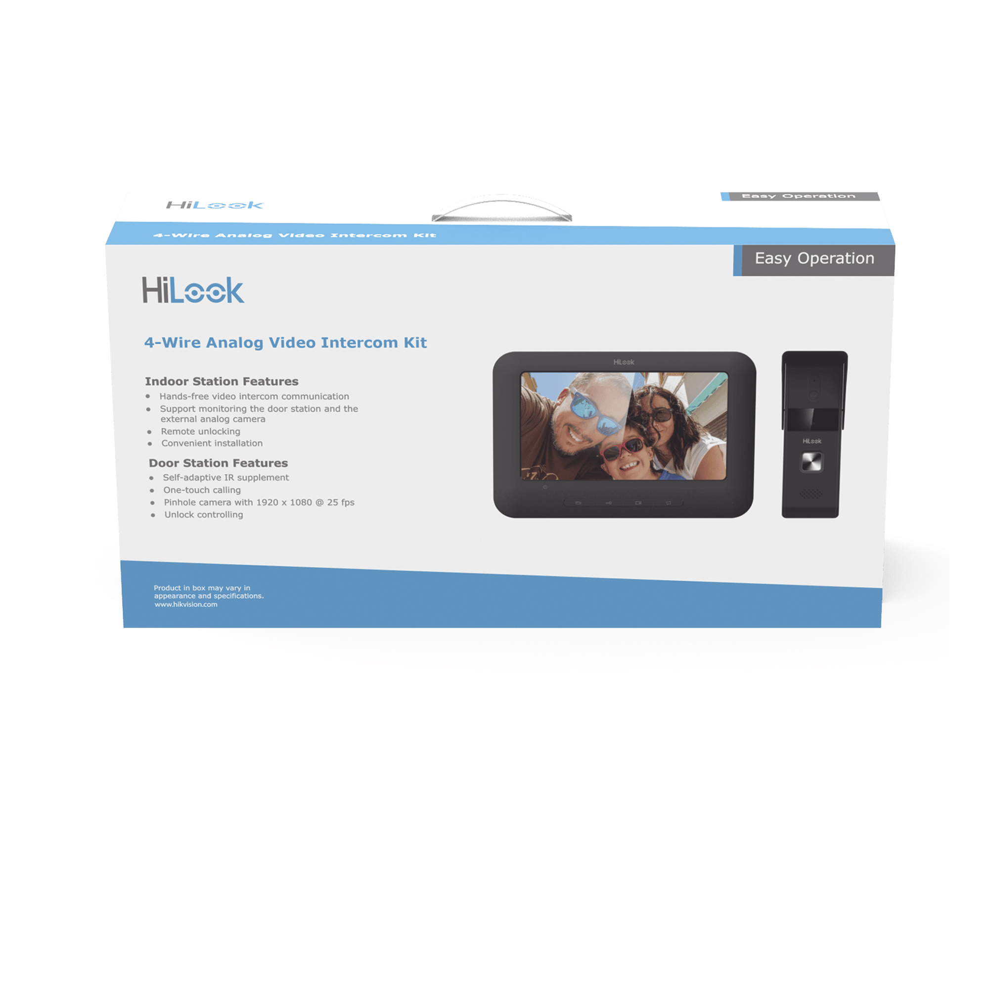 Kit de Videoportero Analógico con Pantalla LCD a Color de 7" / Frente de Calle para Exterior IP65 / Salida de Relevador — HiLook by HIKVISION · SKU VI-K13P