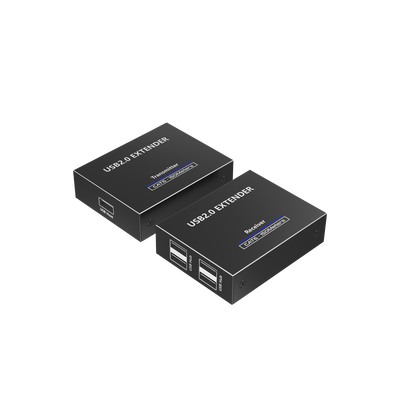 Kit EXTENSOR USB 2.0 de 4 Puertos para Distancias de Hasta 150 m | Soporta USB 2.0, USB 1.1 y USB 1.0 | UTP Cat 5e/6/6a/7 | Soporta Switch Gigabit | Ideal para Cámaras WEB, Impresoras, Escáner, Memorias, Mouse, etc.