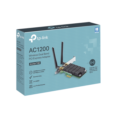 Adaptador PCI inalámbrico doble banda AC 1200 Mbps / Antena de alta ganancia / Tecnología MU-MUMO 2X2 / Soporte de perfil bajo y Altura completa