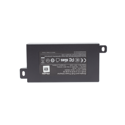 Inyector PoE estándar 30 watts, Compatible Multi-marcas, Detección Inteligente Anti Accidentes (802.3at / Gigabit)