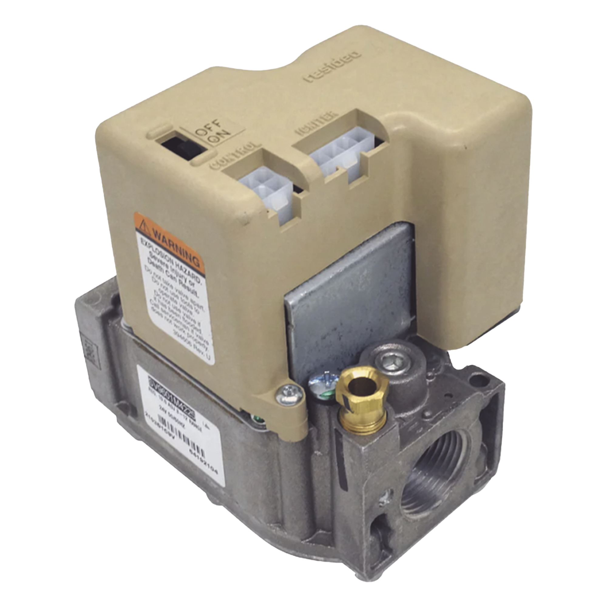 Control de gas SmartValve para encendido intermitente por piloto de superficie caliente, con secuencia de prueba cronometrada de 90 segundos — HONEYWELL HOME RESIDEO · SKU SV9601M4225/B
