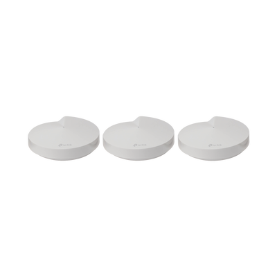 Kit 3 Routers Inalámbricos MESH Interior para Hogar / Doble Banda Wi-Fi 5 AC1300 Mbps / 2 Puerto Gigabit WAN/LAN / 4 Antenas Internas / Administración Mediante la App Deco (iOS, Android) / Protección HomeCare