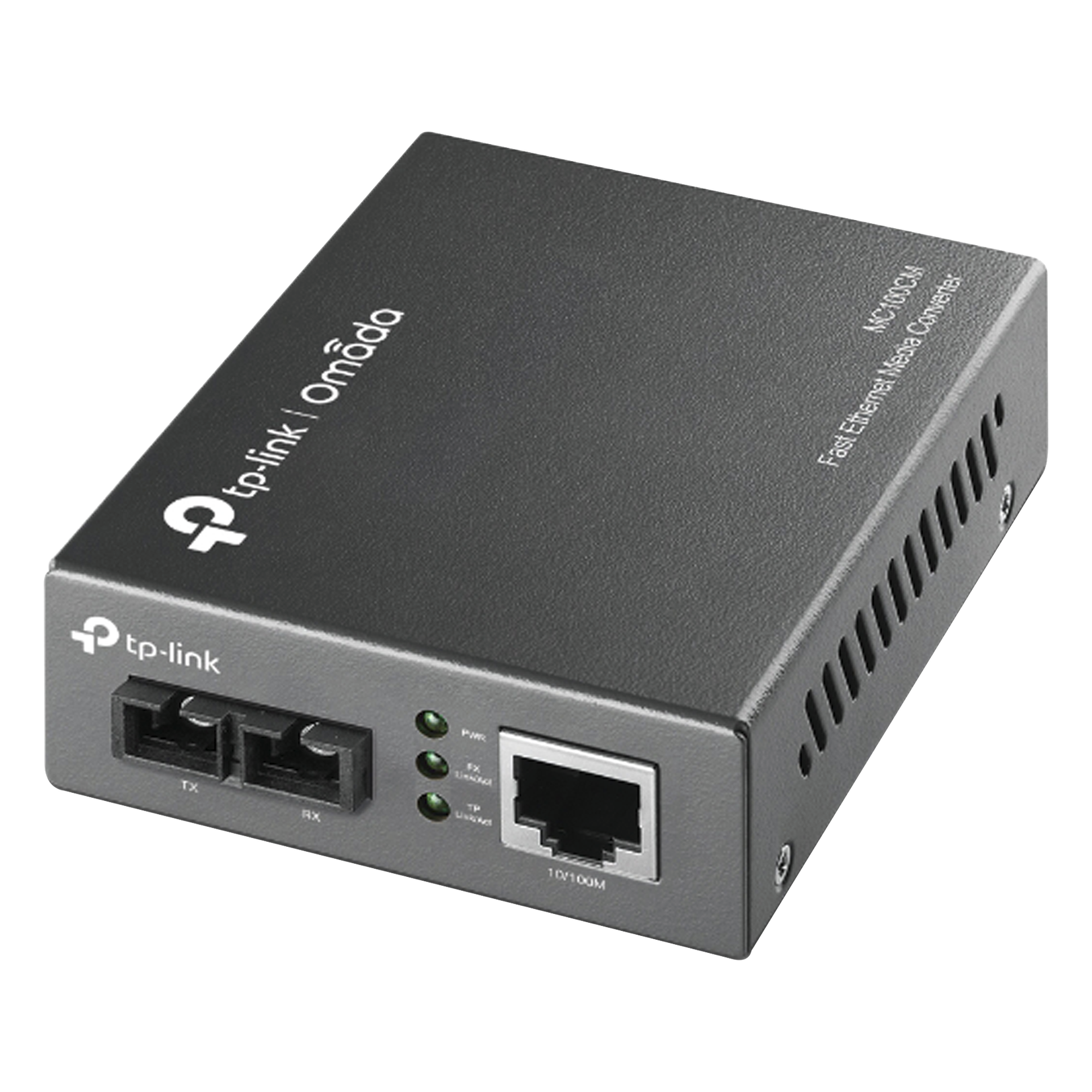Convertidor Fibra Óptica Multimodo / 1 Puerto RJ45 10/100 Mbps / Puerto Fibra Óptica SC 100 Mbps / Hasta 2 Km / Plug and Play — TP-LINK · SKU MC100CM