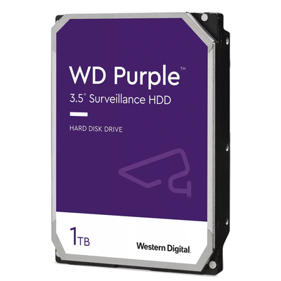 Disco Duro Purple de 1 TB / 5400 RPM / Optimizado para Soluciones de Videovigilancia / Uso 24-7 / 3 Años de Garantia