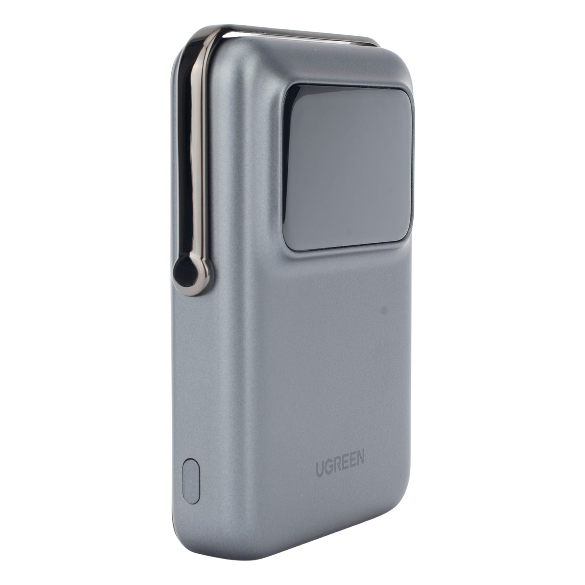 Power Bank Serie UNO Inalambrico | 10000mAh | 7.5W/20W  |  Con Emojis de Estado | Carga Rápida USB-C Bidireccional  | Pantalla TFT  Inteligente | Con Holder | Color Grey.
