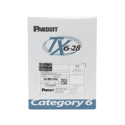 Bobina de Cable UTP 305 Metros (1000 Pies) de Cobre TX6-28Æ, Azul, Categoría 6, Diámetro Reducido (28 AWG), CM/LSZH, de 4 Pares