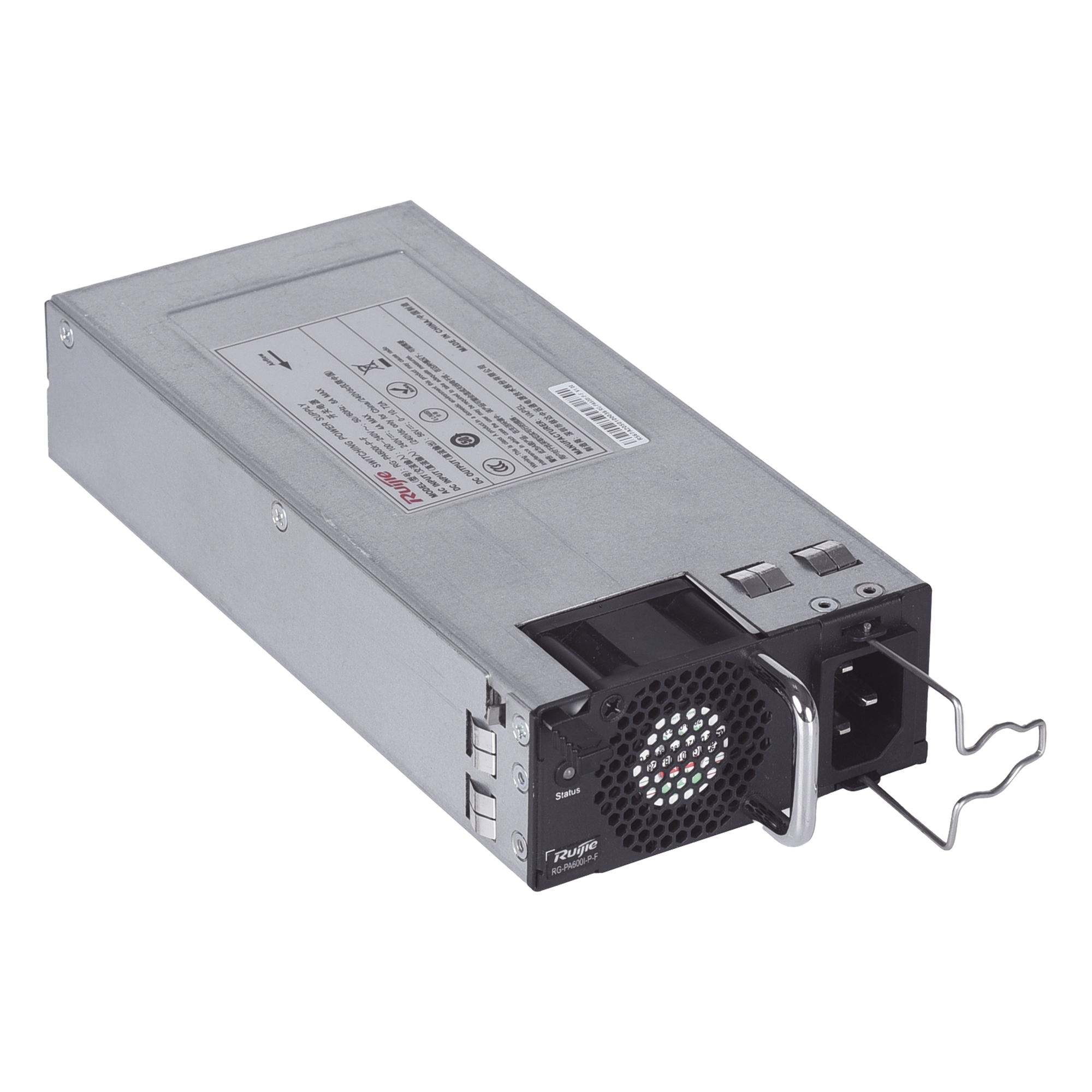 Fuente de Energía Modular, Proporciona hasta 1600 Watts para Switch Empresarial RG-CS88 Series Ruijie Networks — RUIJIE · SKU RG-PA1600I-F