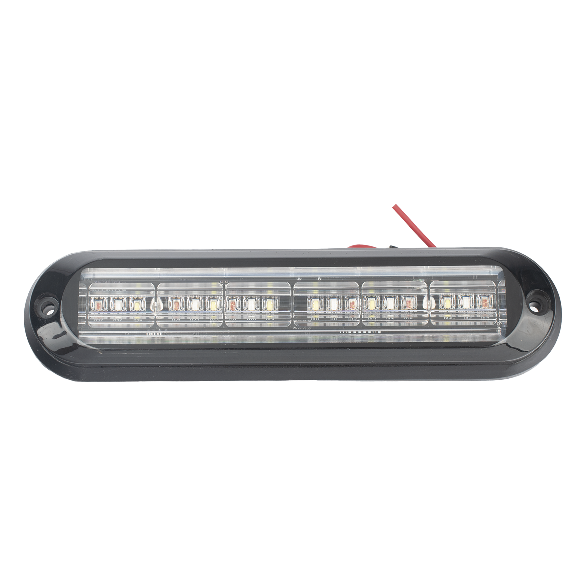 Luz Auxiliar, Ultra Brillante, IP67, 18 LEDs, Tricolor, Color Rojo/Claro/Azul, con mica transparente y bisel negro — EPCOM INDUSTRIAL SIGNALING · SKU XLT1835RWB