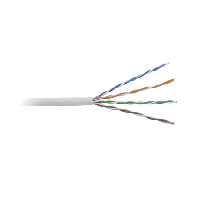 Bobina de Cable de 305 Metros (1000 Pies), Cat5e, Alto Rendimiento, Color Blanco, UL, para Aplicaciones en Video Vigilancia, Redes de Datos. Uso en Interior