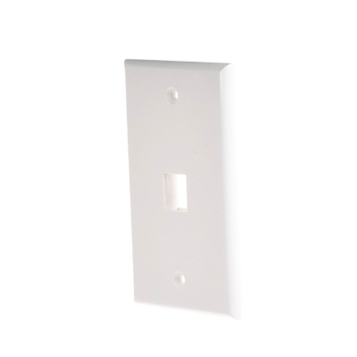 Placa de Pared de 1 Puerto, Keystone, Color Blanco