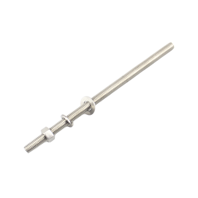 Kit de 10 Varillas Roscadas de 3/8 x 5 in, con Arandelas Planas, Arandelas de Seguridad y Tuercas. 