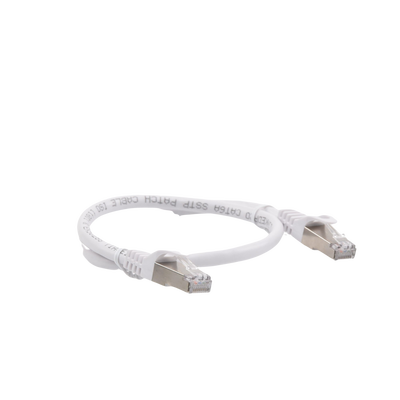 Patch Cord Cat6A 10G Blindado 0.5 Metros (1.64 Pies) Blanco