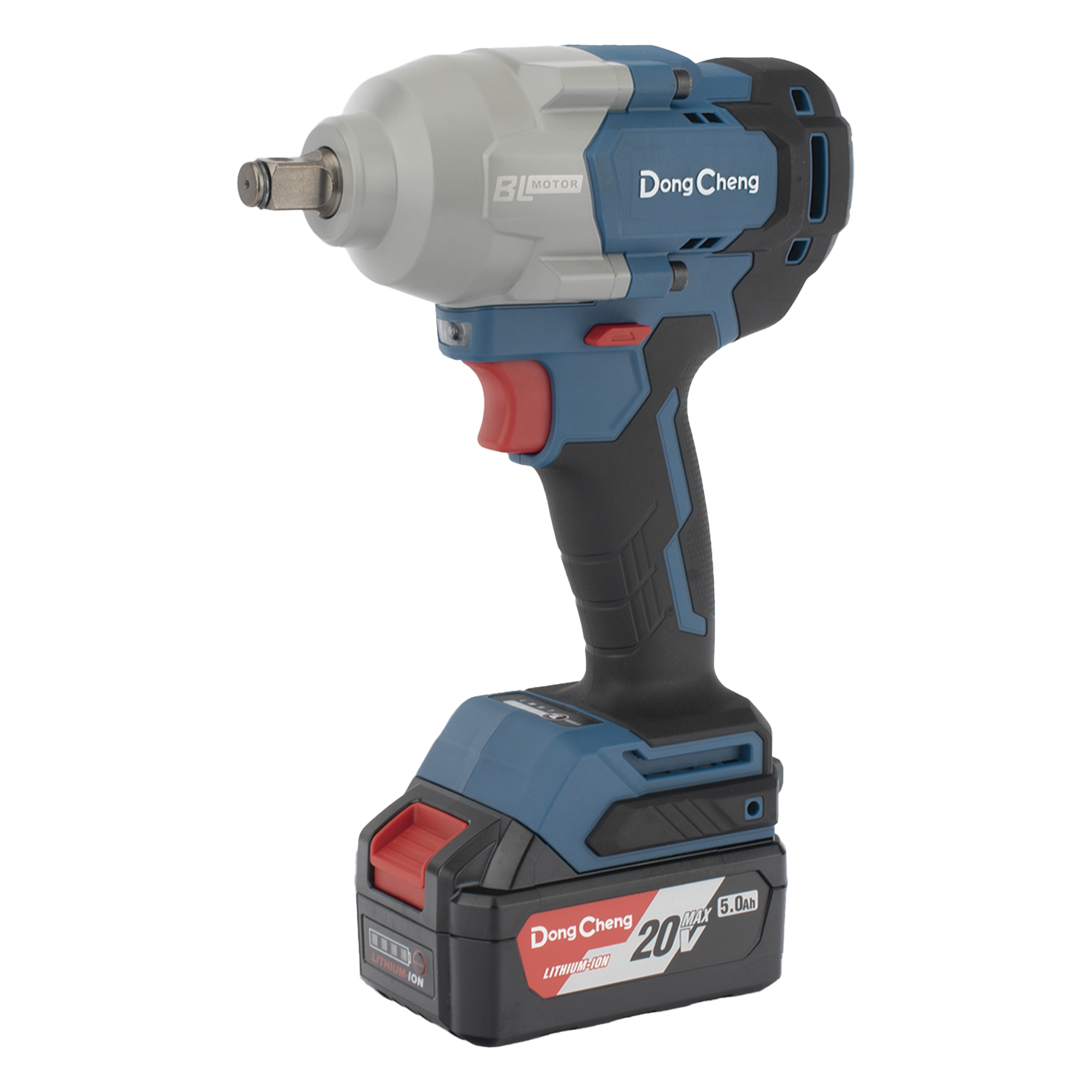 Llave de Impacto Inalámbrica de 20 V, incluye 2 Baterías de 5.0 AH, Cargador y Estuche plástico. — DONGCHENG · SKU DCP-B698-FK