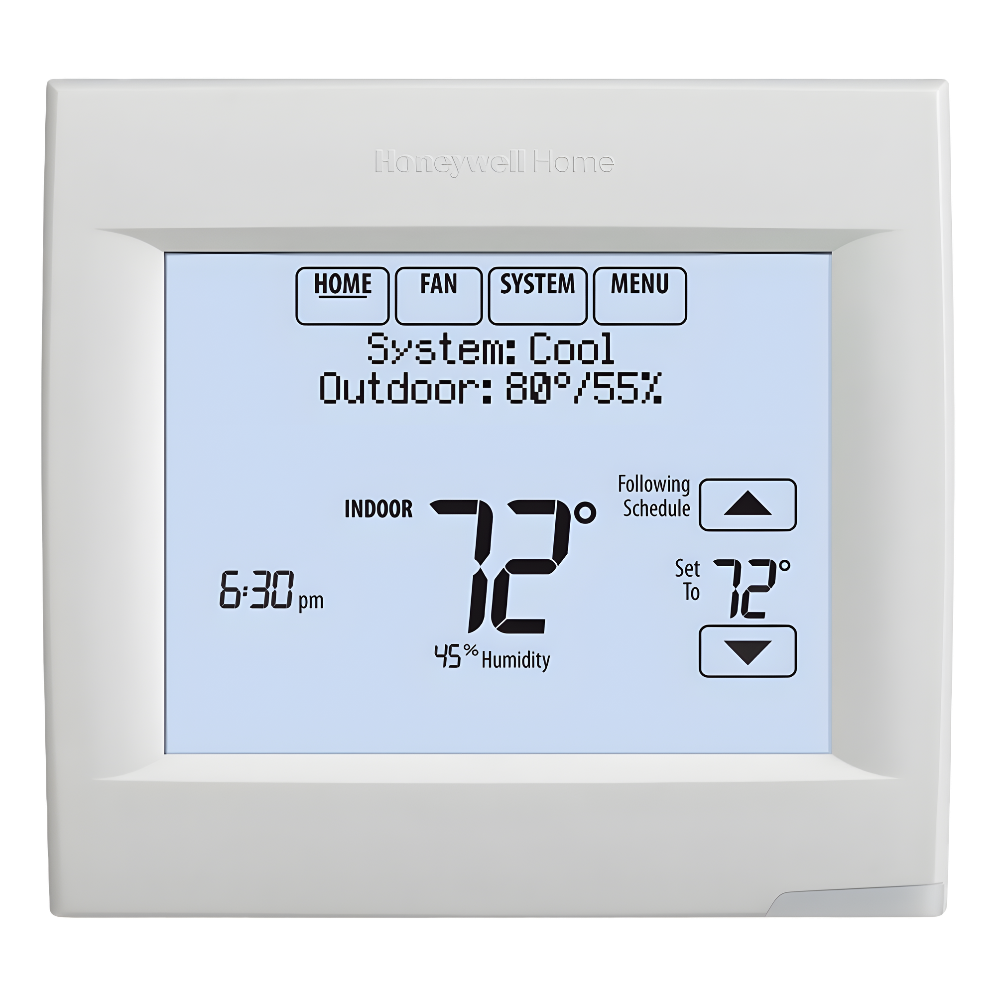 Termostato inteligente Wi-Fi con pantalla táctil para sistemas de hasta 3H/2C bomba de calor o 2H/2C convencional, línea VisionPRO 8000 — HONEYWELL HOME RESIDEO · SKU TH8321WF1001/U
