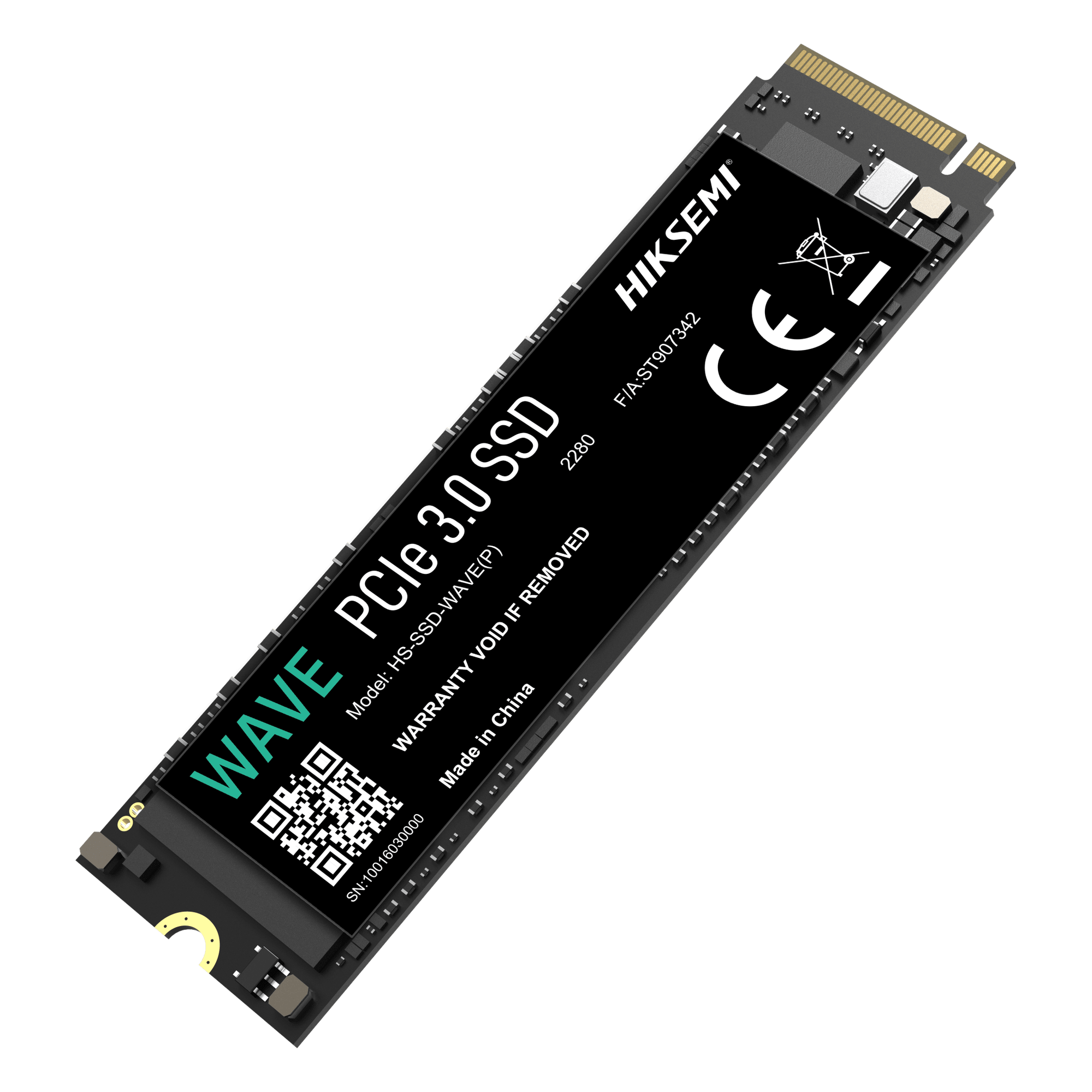 SSD M.2 NVMe PCIe 3.0 / 512 GB / 2500 MB/s Lectura / 1025 MB/s Escritura / 3D NAND / M.2 2280 — HIKSEMI by HIKVISION · SKU HS-SSD-WAVE(P)/512G