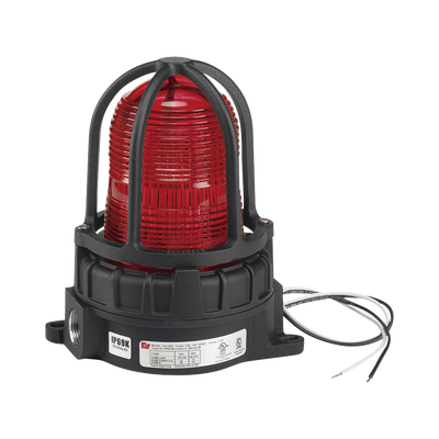 Luz de advertencia LED color Rojo para ubicaciones peligrosas, montaje para superficies, 120/240Vca,