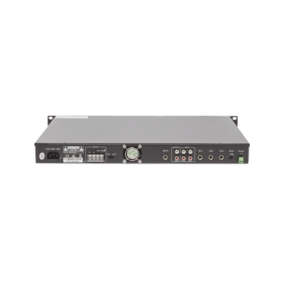 Amplificador Mezclador | 120W RMS | Sistema 100V y Baja Impedancia | MP3 | Tuner | Bluetooth | Música ambiental y Voceo