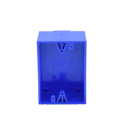 Caja trasera de montaje color azul para estaciones de parada STOPPER