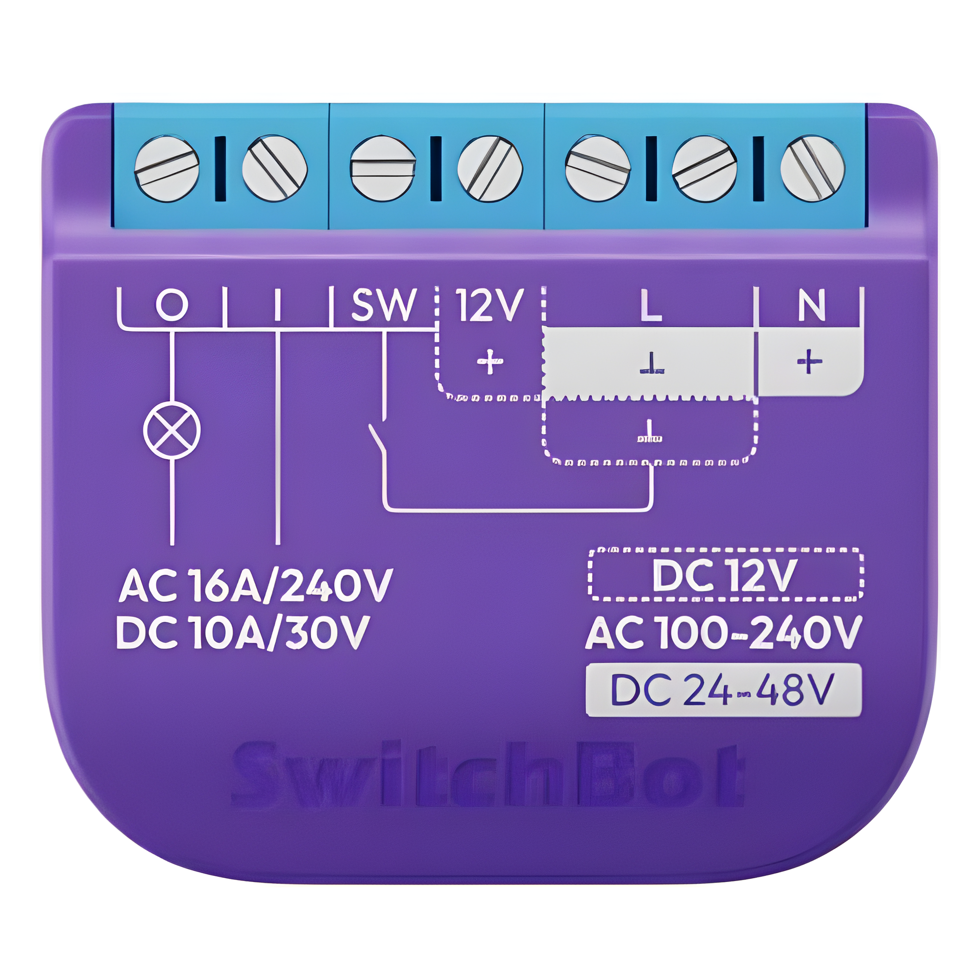 Switch Relevador Inteligente conectividad inalambrica Wifi y BLE / Salida Contacto Seco / Compatible con asistentes de voz / Dimensiones 42x36x16 mm — SWITCHBOT · SKU SWITCHBOTRELSW1