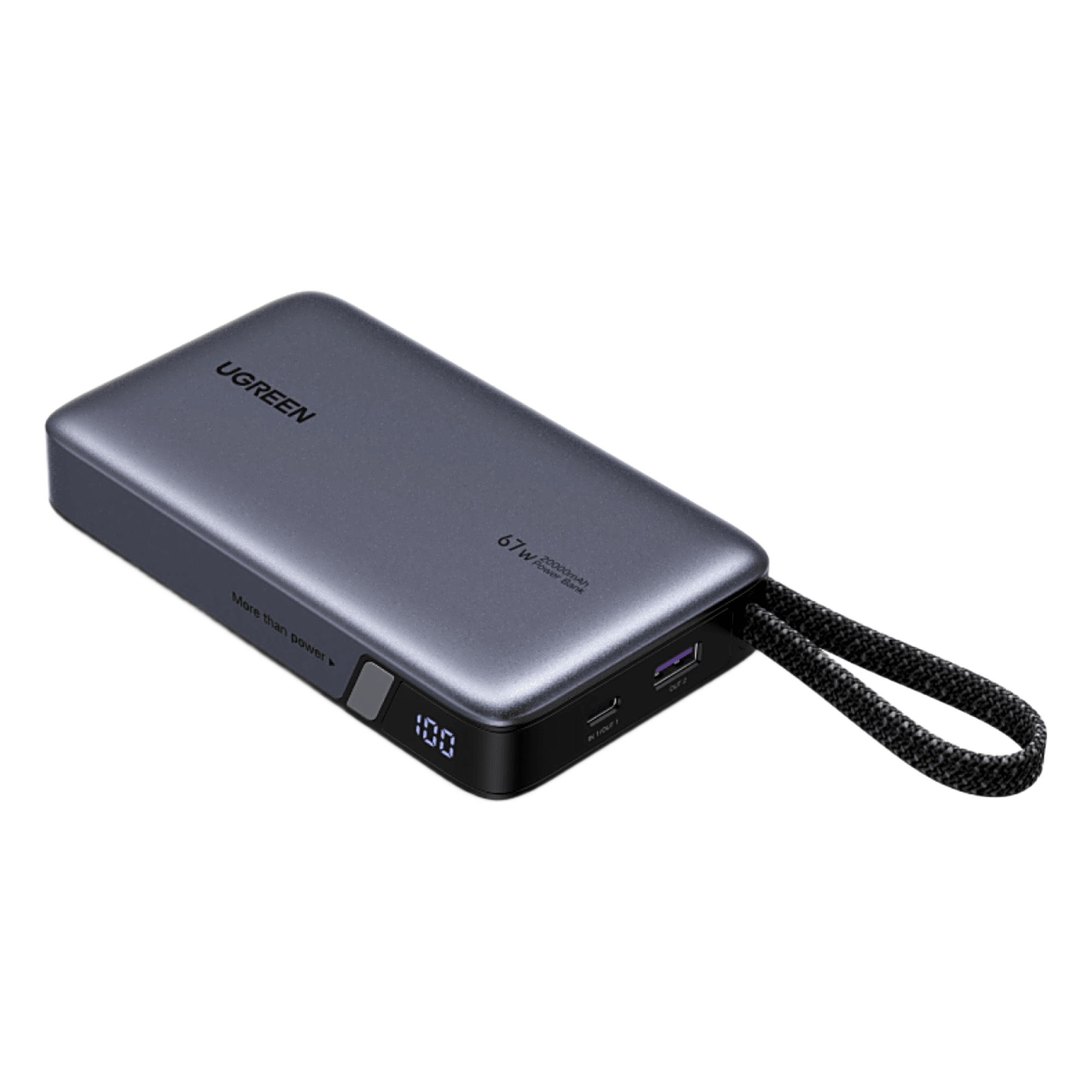 Power Bank / 20000mAh 72Wh / Salida 67W USB-C / PPS 5-21V 3.2A / UFCS 33W / Carga Rápida 65W / PC+ABS V-0 — UGREEN · SKU 55996B